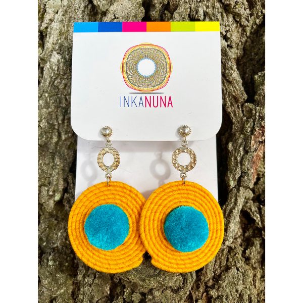 Earring Life Spirals - Yellow (Ready To Ship)