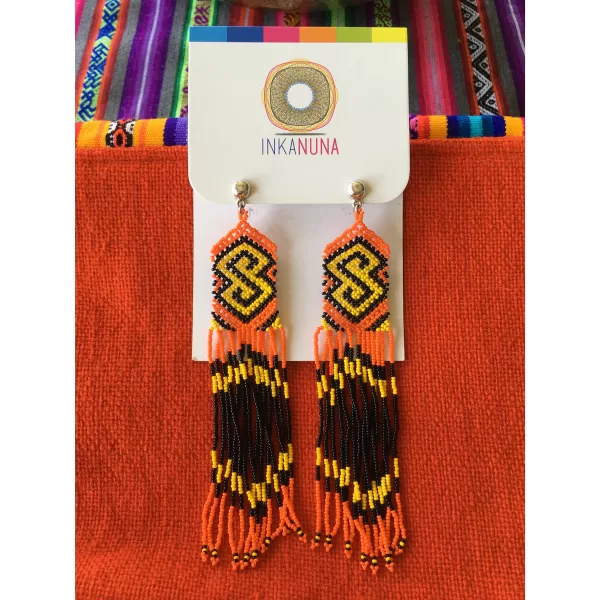 Earrings Mashikengas - Orange (Ready To Ship)