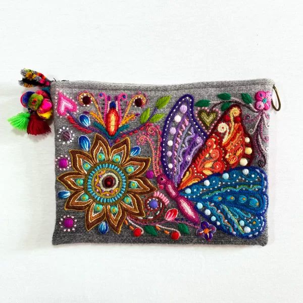 Clutch Embroidery Butterfly (Ready To Ship)