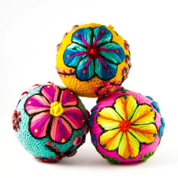 Embroidered Christmas Balls 2 jpg